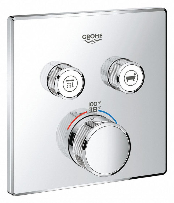 Dual Func Thermostatic Trim Grohe Chrome