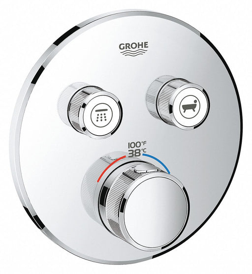 Dual Func Thermostatic Trim Grohe Chrome