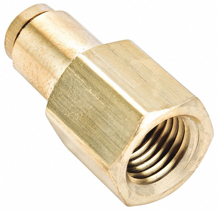 Strt Brass Push-Fit3/8in FNPT1/4in