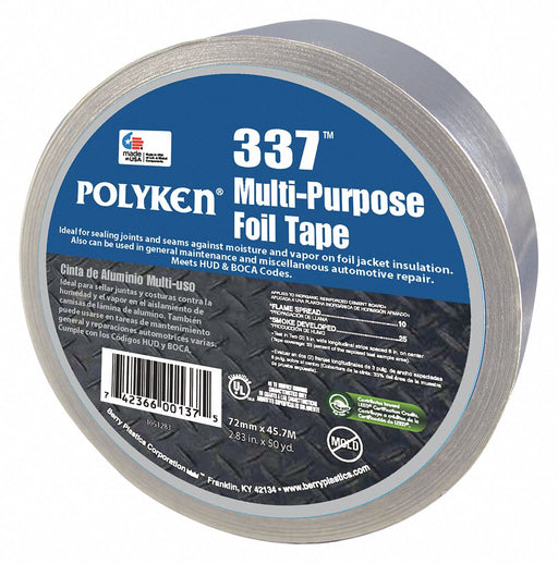 FoilTape Aluminum 50-1/4ydL 2-7/8inW