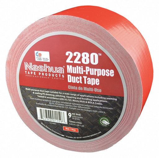 Duct Tape Red 60 yd L 2-3/4 in W