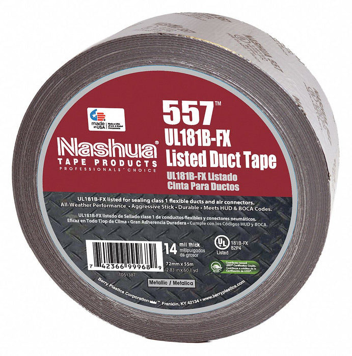 Duct Tape Silver 60 yd L 2-3/4 in W