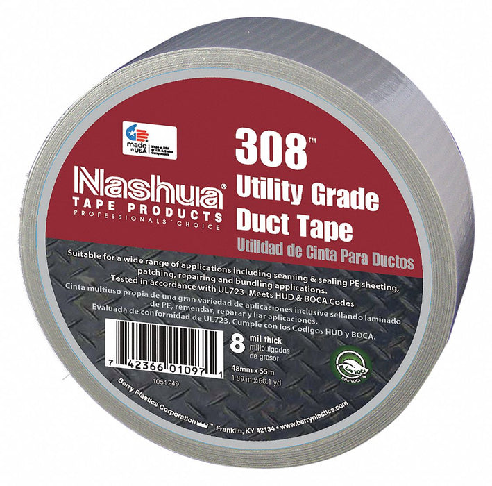 Duct Tape Silver 60 yd L 1-7/8 in W