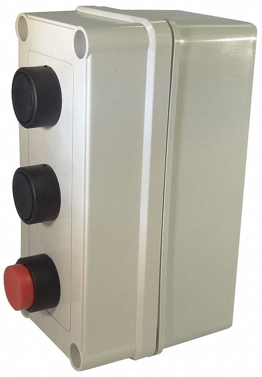 Control Station 3 Push Buttons Blk/Red