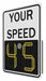 LEDRadarSpeedDisplaySign White Battery