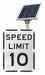 LED Speed Limit Sign White Solar