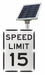 LED Speed Limit Sign White Solar