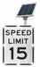 LED Traffic Sign Speed Limit 15 30 x24 