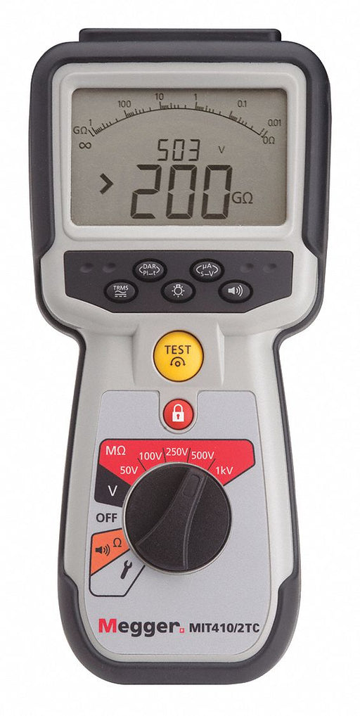 Megohmmeter 50 to 1000V DC Backlit LCD