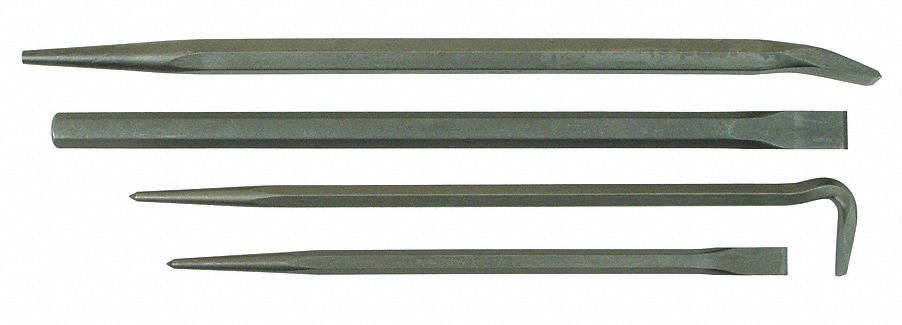 Pry Bar Set Pieces 4 Steel 24-7/8 in L