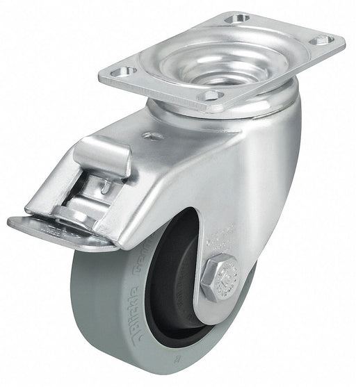 Plate Caster Swivel Rubber 4 11/16 H