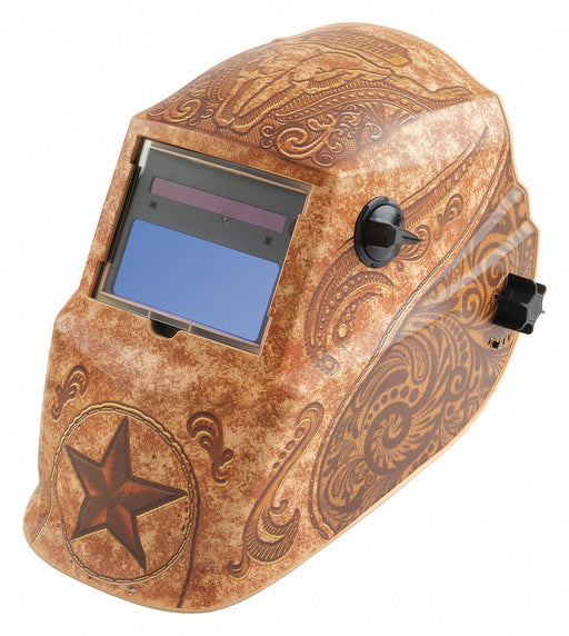 Welding Helmet Tan Ratchet Plastic