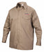 Flame-Resistant Collared Shirt Khaki M