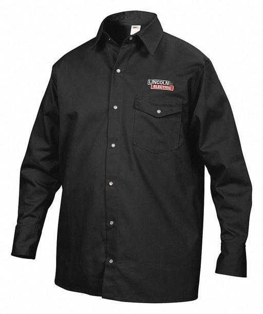 Flame-Resistant Collared Shirt Black L