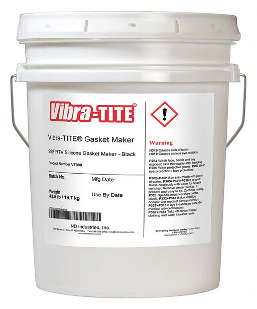 Gasket Sealant 4.5gal Black Gravity 1.30
