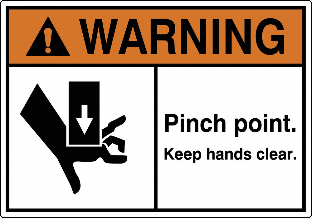 Warning Label 3 1/2 in Hx5 in W PK5