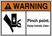 Warning Label 3 1/2 in Hx5 in W PK5