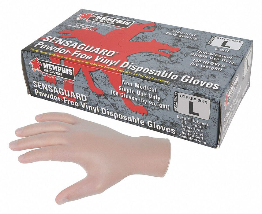 J4964 Disposable Gloves Vinyl L PK100