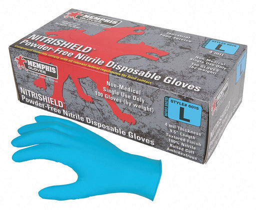 J2525 DisposableGloves Blue XL Size10 PK100