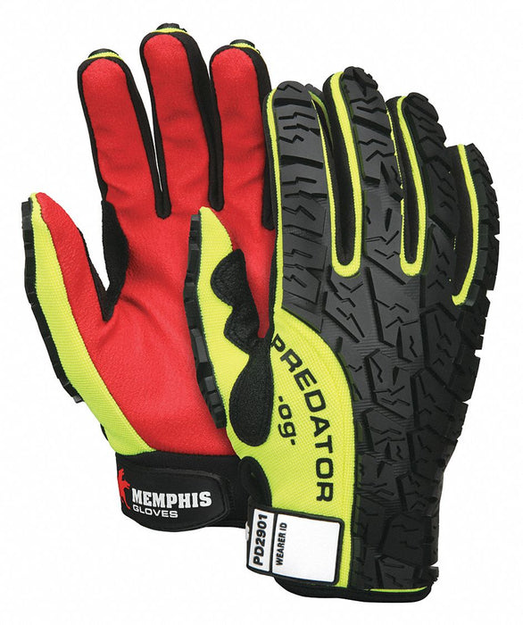 Gloves 2XL Hi Vis Yellow/Black/Red PR
