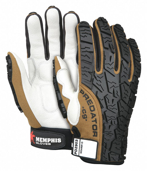Mechanics Gloves XL White/Black/Brown PR