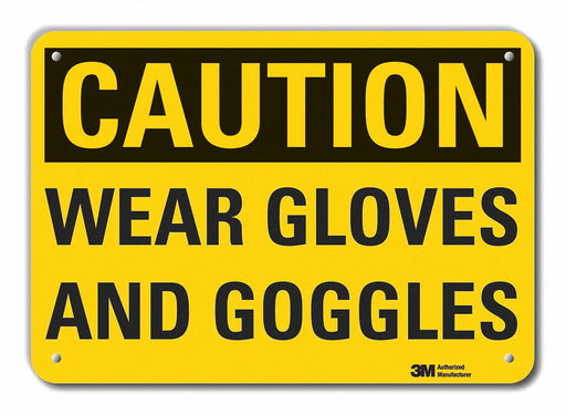 Caution Sign 10 in x 14 in Plastic