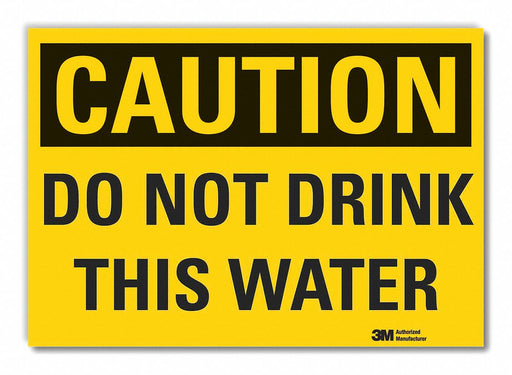 Caution Sign 7inx10in Non-PVC Polymer