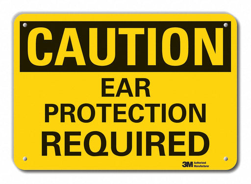 Caution Sign 7 in x 10 in Plastic