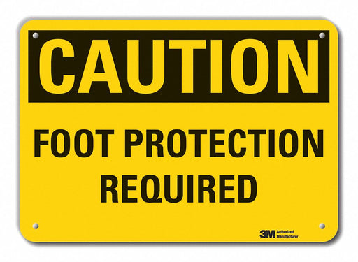 Caution Sign 10 in x 14 in Plastic