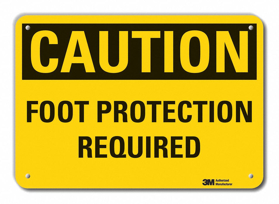 Caution Sign 10 in x 14 in Plastic