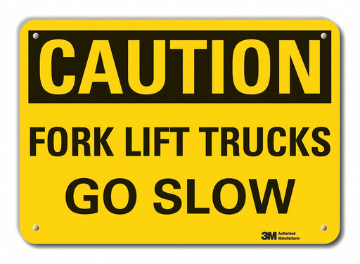 Caution Sign 10 inx14 in Plastic