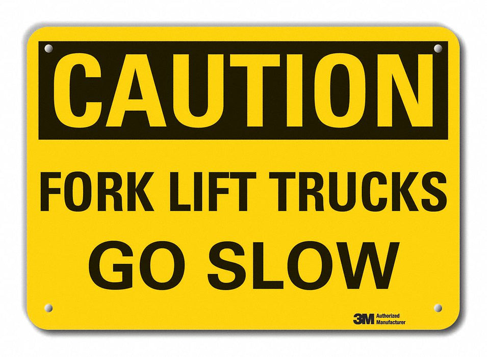 Caution Sign 10 inx14 in Plastic