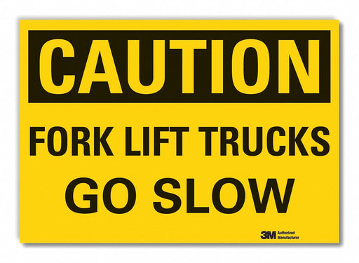 Caution Sign 7in x 10in Non-PVC Polymer