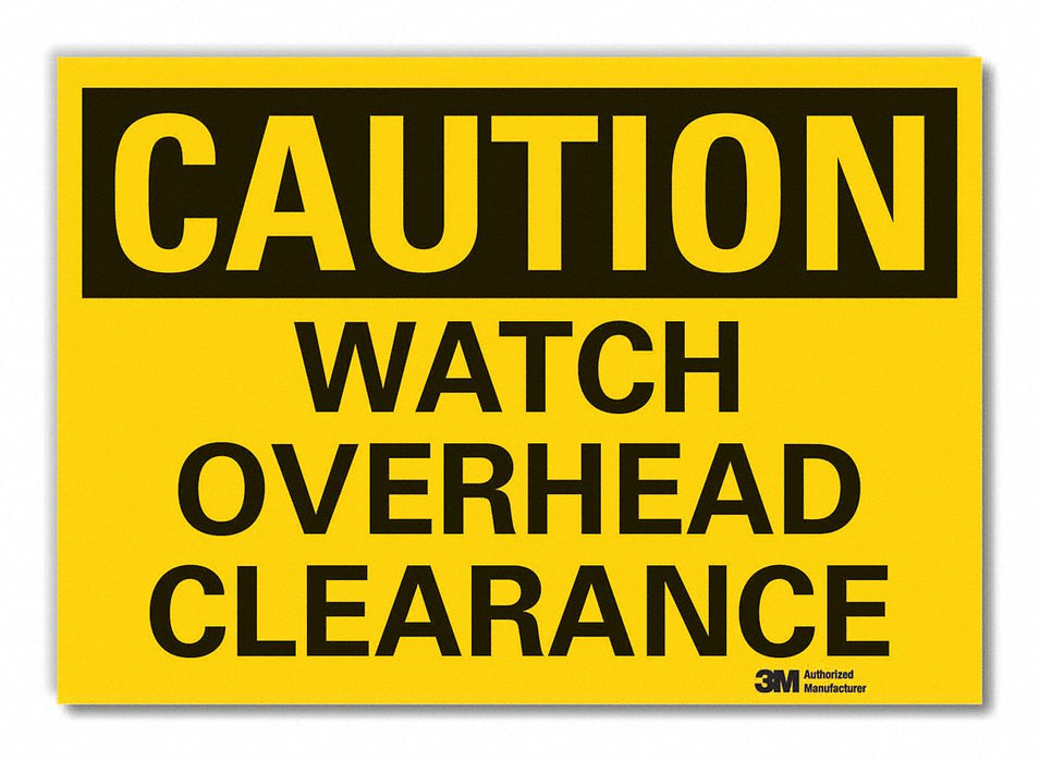 Caution Sign 7inx10in Non-PVC Polymer