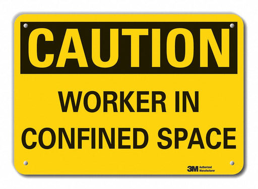 Caution Sign 10 in x 14 in Plastic