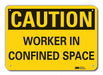 Rflct Confind Space Caution Sign 10x14in