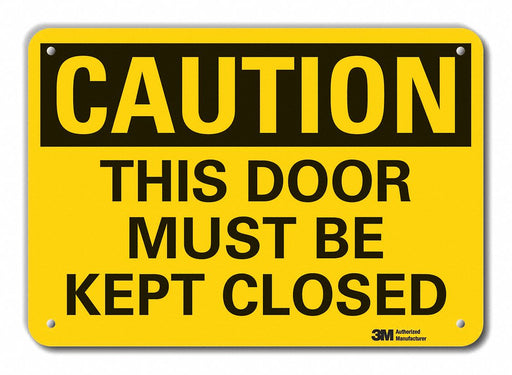 Caution Sign 10 in x 14 in Plastic