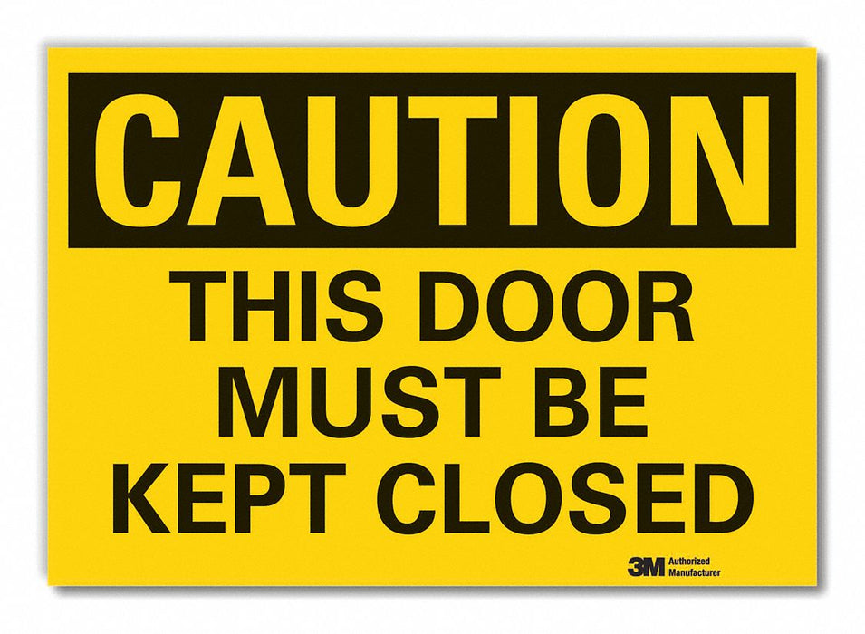 Caution Sign 7 x 10 in Non-PVC Polymer