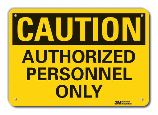 Caution Sign 7 inx10 in Plastic
