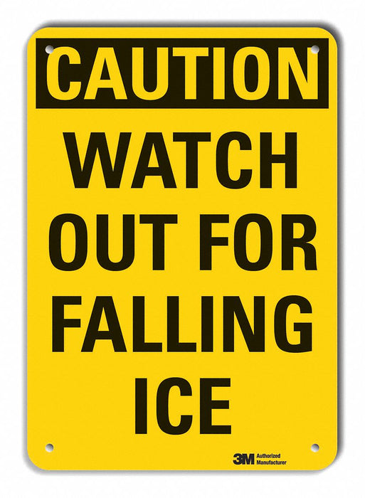 Caution Sign 7 in x 10 in Aluminum