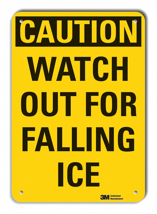 Caution Sign 14 inx10 in Plastic