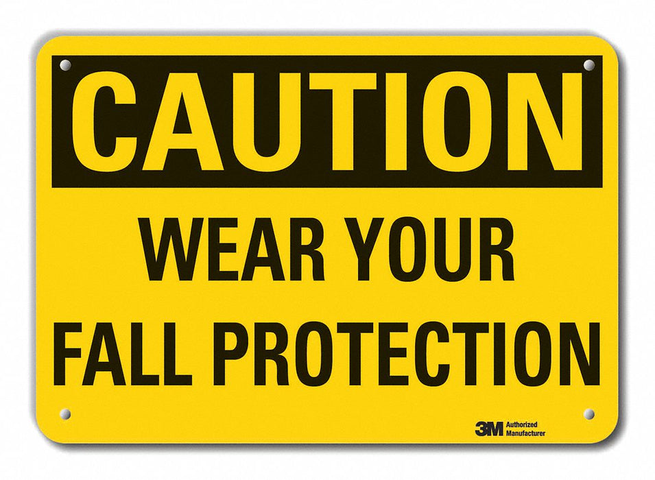 Caution Sign 10 in x 14 in Plastic