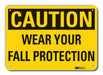 Caution Sign 7 in x 10 in Plastic