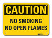 Rflct No Smoking Caution Sign 10x14in