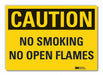No Smoking Caution Rflctv Labl 3.5inx5in