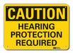 Rflctv Hearing Caution Sign 10x14in Alum
