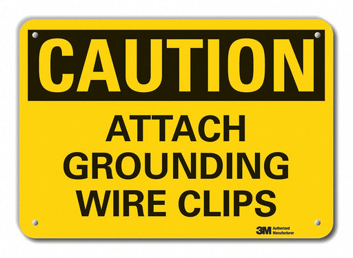 Caution Sign 10 in x 14 in Plastic