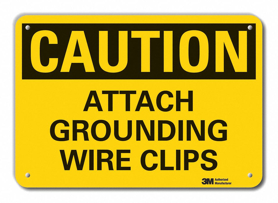 Caution Sign 10 in x 14 in Plastic