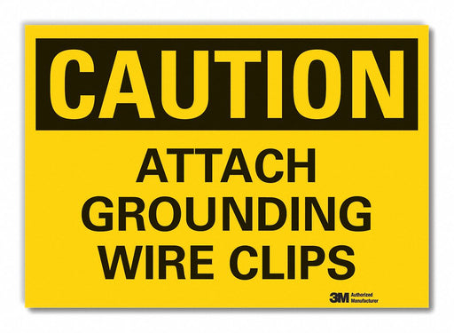 Caution Sign 7in x 10in Non-PVC Polymer