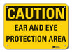 Caution Sign 10 inx14 in Plastic